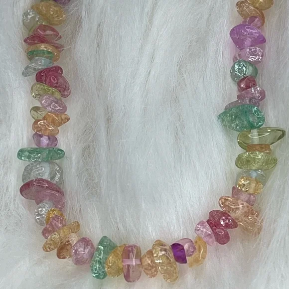 Brand New J. Crew Genuine Rainbow Gemstone Tourmaline Necklace - Picture 1 of 5